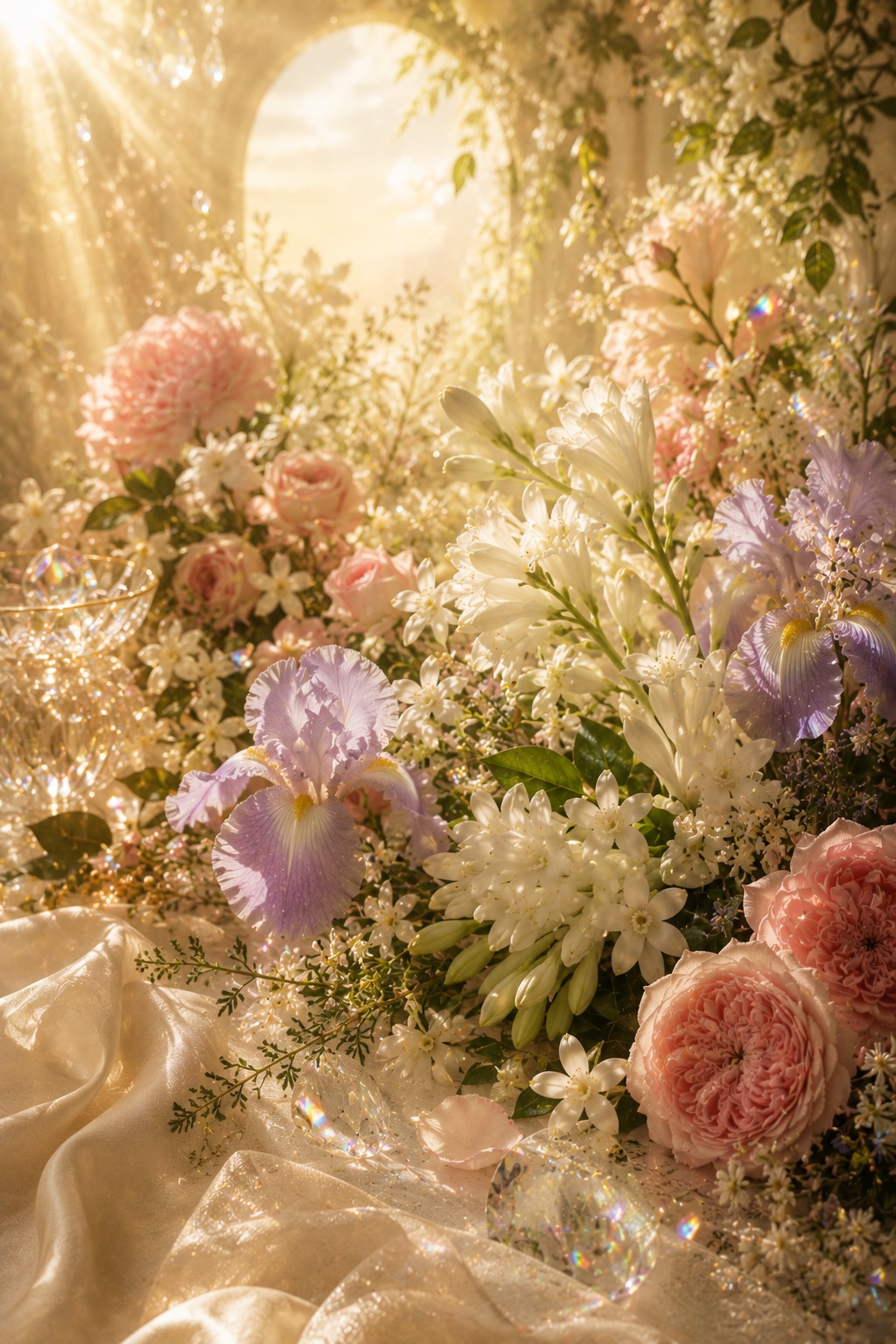 Privilège — 金色の光に満ちた花々ときらめき