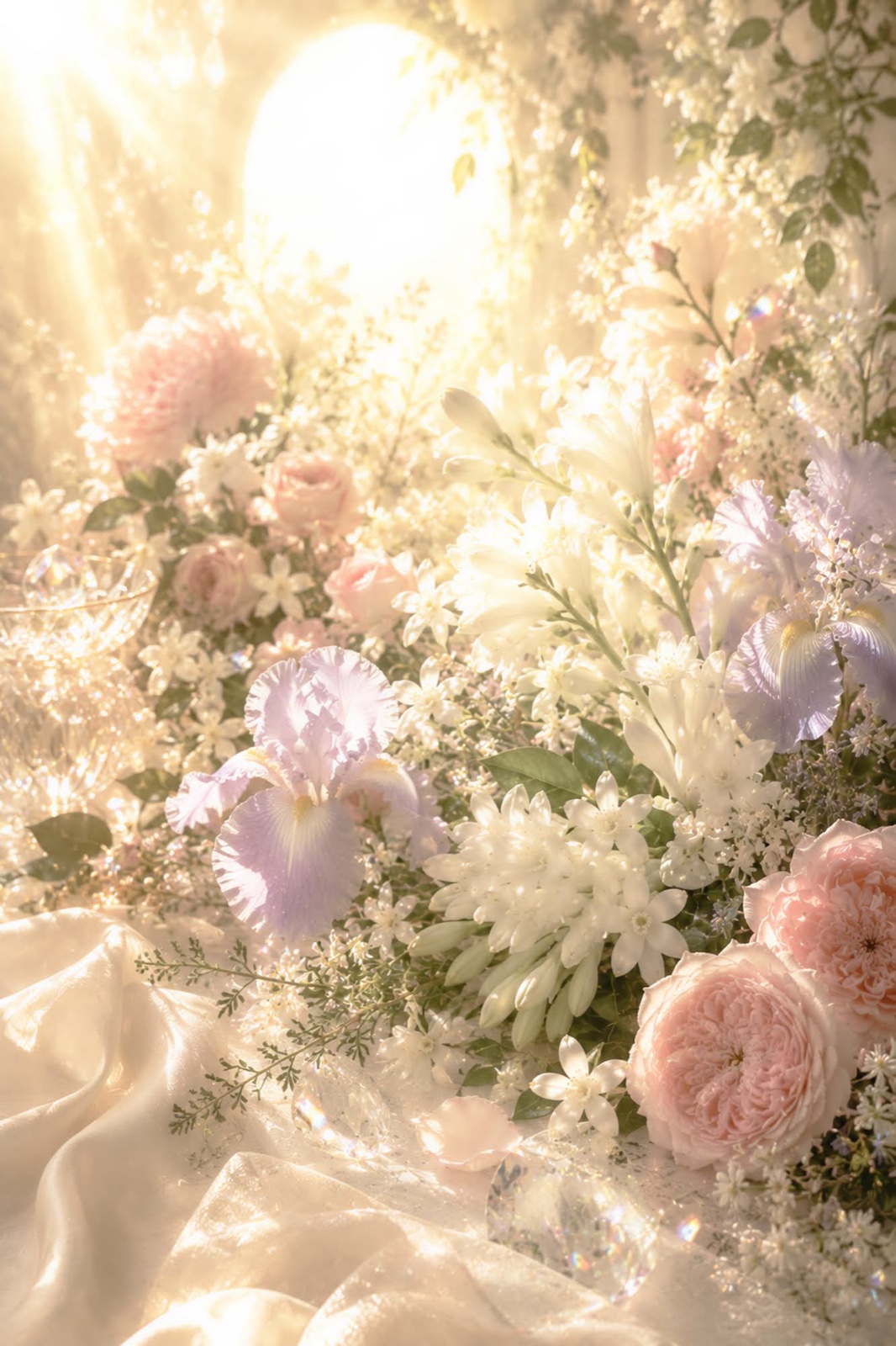 Privilège — 金色の光に満ちた花々ときらめき